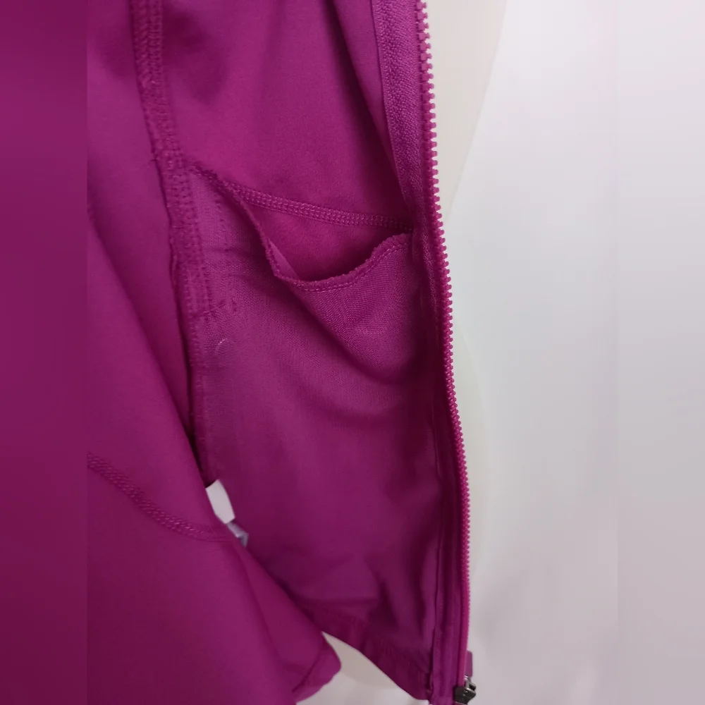 ASICS Stretchy‎ Sporty S Activewear Casual Dopamine Purple Zip Up Jacket (#668)